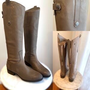 Sam Edelman Grey Penny Riding Boots Size 5.5M